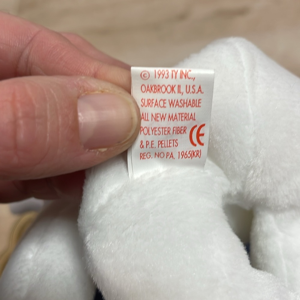Ty 4058 Valentino Bear Beanie Baby 1993/1994 Brown Nose! Errors. - Picture 3 of 10